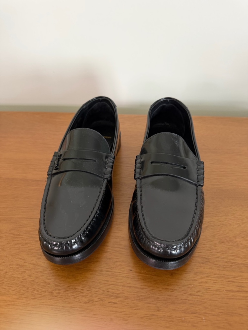 Saint Laurent Black Patent Leather Loafers - women - Picture 2 of 8